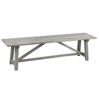 Image showing  58 in. Mango Wood Dining Table with a 53 in. Bench