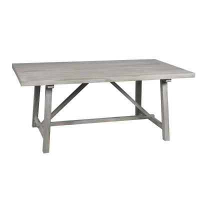 Image showing  58 in. Mango Wood Dining Table with a 53 in. Bench