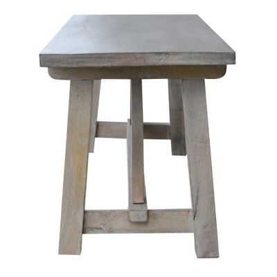 Image showing  58 in. Mango Wood Dining Table with a 53 in. Bench