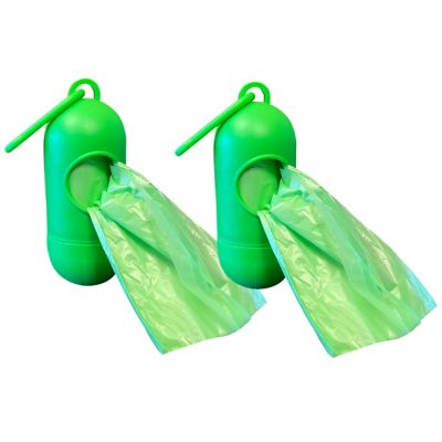 Image showing  200 Rolls (4,000 bags) Standard Size Dog Waste Bags with 4 Leash Clip Dispensers