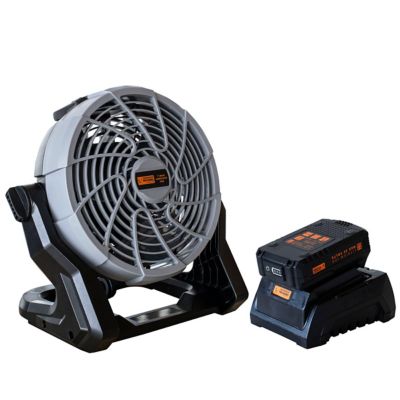 Pro-Series 3-Speed Cordless Fan 20V Lithium Ion Rechargeable Battery and Charger