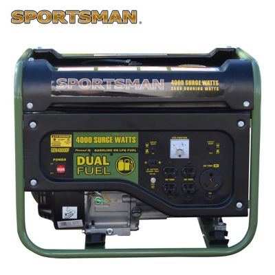 Sportsman Series 4000 Watt Dual Fuel Generator with Cover and Wheel Kit
