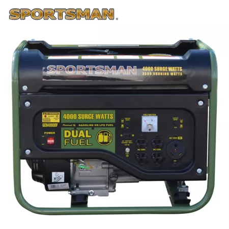 Sportsman Series 4 000 Watt Dual Fuel Generator with Cover and Wheel Kit Portable Generators