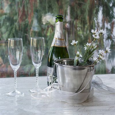 Image showing  12 pk. 1 qt. Stainless Steelbucket