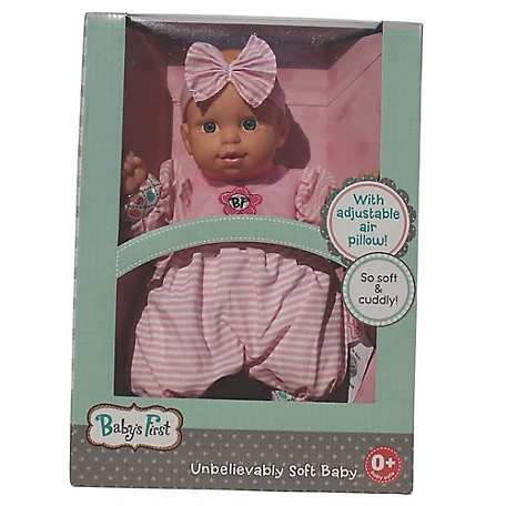 Baby's First Goldberger 13 in. Unbelievably Soft Baby Stripes Doll