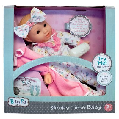 Baby's First Goldberger 16 in. Sleepy Time Baby Doll With Washable PJ Set