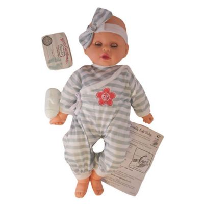 Image showing  Goldberger 19 in. Unbelievably Soft Baby Stripes Doll