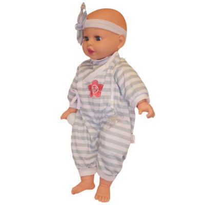 Image showing  Goldberger 19 in. Unbelievably Soft Baby Stripes Doll