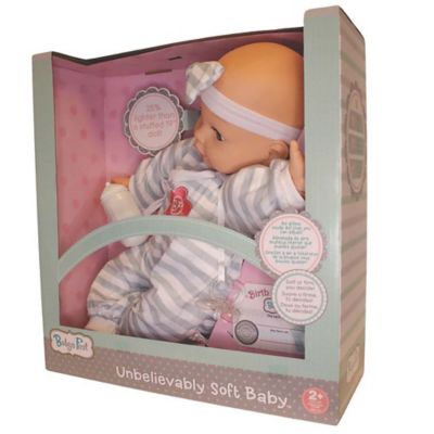 Image showing  Goldberger 19 in. Unbelievably Soft Baby Stripes Doll