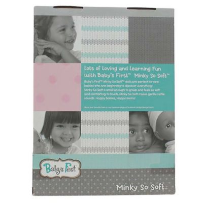 Image showing 4 th Baby's First Goldberger 12 in. Soft Body Baby Doll Minky Pink