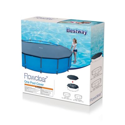Image showing 6 th Bestway Flowclear 10 ft. Round Above Ground Pool Cover , Black