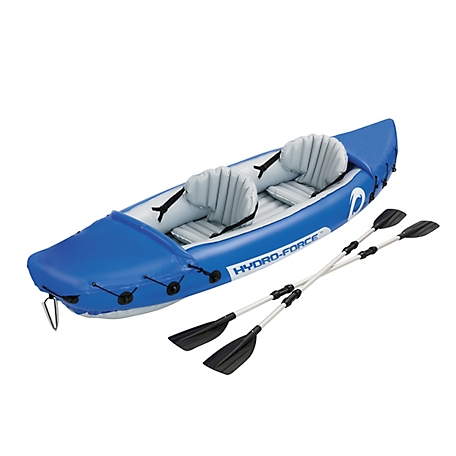 Bestway Lite-Rapid Inflatable X2 Kayak Float with Oars, 126 x 35 in.