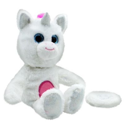 BIGiggles Take-Along, Chat-Back Plush, Talking Stuffed Character, White Unicorn, Plush/White Unicorn