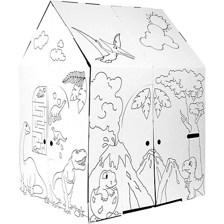 Easy Playhouse Dinosaur House - Kids Art & Craft for Indoor & Outdoor Fun