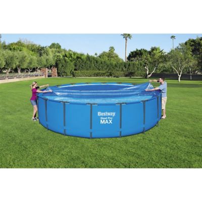 Image showing  18 Foot Round Above Ground Swimming Pool Solar Heat Cover