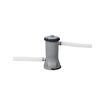 Image showing  Power Steel 14 ft. x 8.2 ft. x 39.5 in. Oval Frame Above Ground Pool Set with Filter