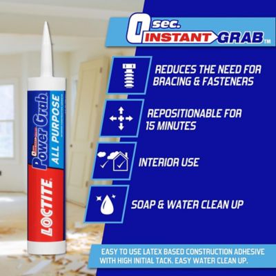 Image showing  9 oz. Power Grab Express All Purpose Construction Adhesive, White