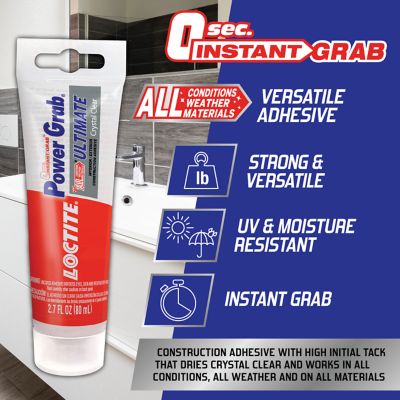 Image showing  2.8 oz. Power Grab Express Ultimate Construction Adhesive Squeeze Tube, Clear