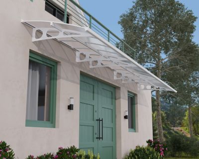 Image showing  22 x 5ft. Bordeaux 6690 Awning, White/Mist