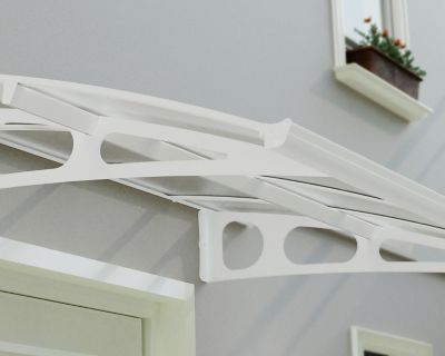 Image showing  22 x 5ft. Bordeaux 6690 Awning, White/Mist