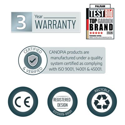 Image showing 9 th Canopia by Palram Lily 1780, 6 ft. x 4 ft. Awning, Clear