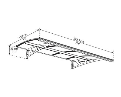 Image showing  Amsterdam 2230, 7 x 5ft. Awning