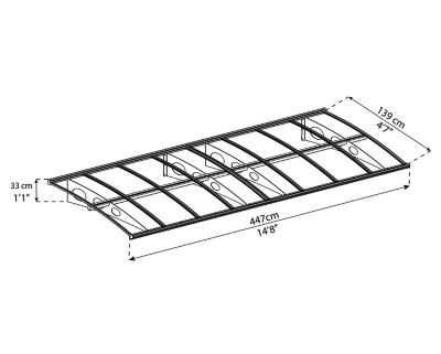 Image showing  15 ft. x 5 ft. Herald 4460 Awning
