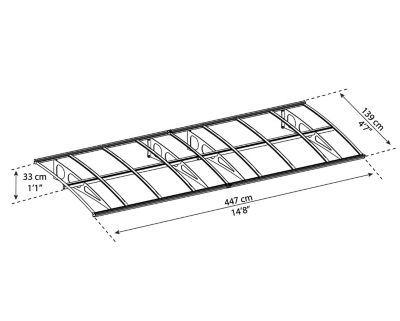 Image showing  Bordeaux 4460, 15 x 4ft. Awning, Clear