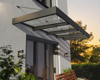 Image showing  12 x 5ft. Sophia XL 4000 Awning, Gray/Clear