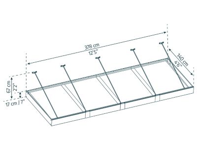 Image showing  12 x 5ft. Sophia XL 4000 Awning, Gray/Clear