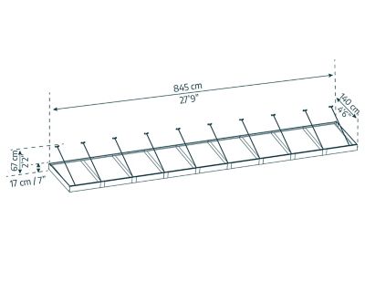 Image showing  Sophia XL 9000, 28 x 5ft. Awning, Gray/Clear