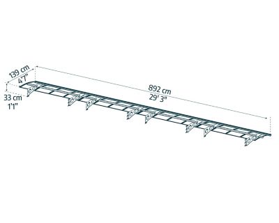 Image showing  29 x 5ft. Herald 8920 Awning, Gray/Mist