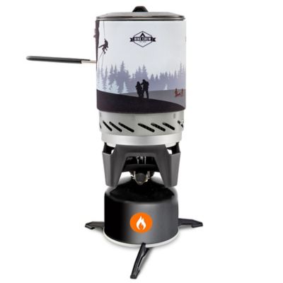 Hike Crew Portable Stove & Cooking System with 1L Pot, Compact Propane Stove Cooktop with Handle