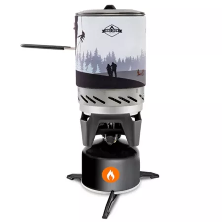 Hike Crew Portable Stove and Cooking System with 1L Pot Compact Propane Cooktop with Handle Portable Grills