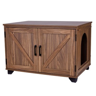 Arf Pets Cat Litter Box Enclosure, Cat Litter Box Furniture with Storage for Large Litter Boxes