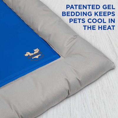 Image showing  Solid Gel-Based Self-Cooling Dog Mat with Foam-Based Bolster Pet Bed, 26 in. x 40 in.