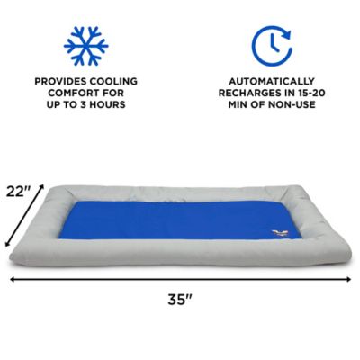 Image showing  Self Dog Cooling Mat, Solid Gel Based Pet Cooling Mat with Foam Based Bolster Bed - 22 in.x35 in.