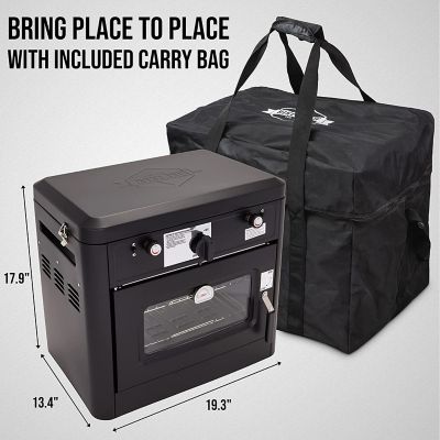 Image showing 3 th Hike Crew Gas Camping Oven, CSA Approved 2-Burner Stove & Camp Oven with Bag, Igniter & More - Black