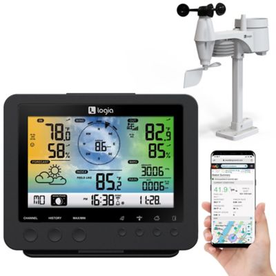 Logia 5-in-1 Indoor/Outdoor Wi-Fi Weather Station with Forecast Data, Alarm and More