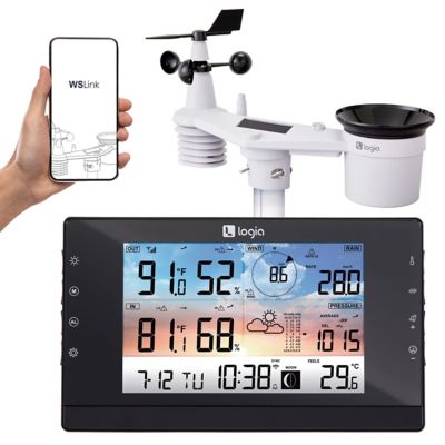 Logia 5-in-1 WiFi Weather Station with Solar, Indoor/Outdoor Weather Station