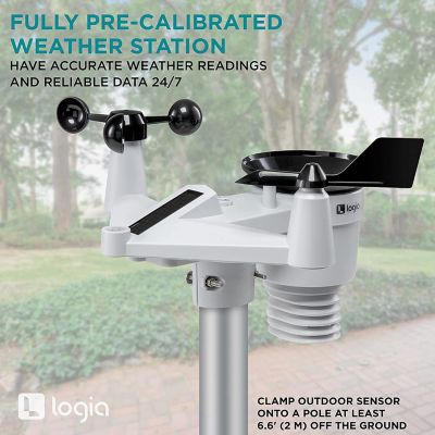 Image showing 8 th Logia 7-in-1 Wireless Weather Station with 4-Day Forecast, Wi-Fi, Solar Cell & Display Console