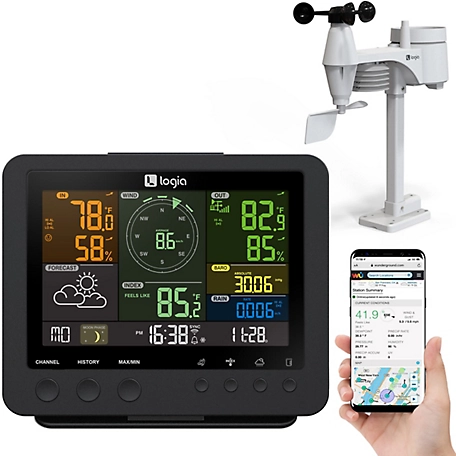 Logia 5-in-1 WiFi Weather Station, Indoor/Outdoor Weather Station W/Forecast Data and More