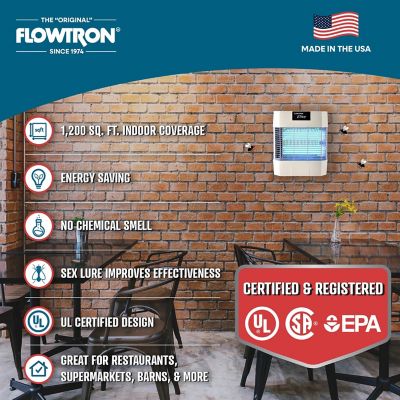 Image showing 5 th Flowtron Electronic Fly/Insect Killer, Indoor 80 W Bug Zapper with 1,200 sq. ft. of Coverage Area