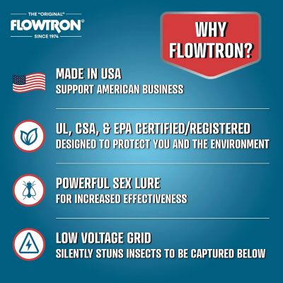 Image showing 7 th Flowtron Electronic Fly/Insect Killer, Indoor 80 W Bug Zapper with 1,200 sq. ft. of Coverage Area