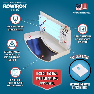Image showing  Indoor Sconce Fly Killer, 80 W Fly Zapper, Covers 1,200 sq. ft.