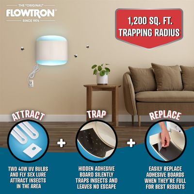 Image showing  Indoor Sconce Fly Killer, 80 W Fly Zapper, Covers 1,200 sq. ft.