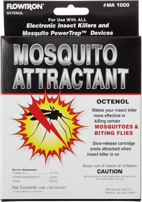 Flowtron Octenol Mosquito Attractant Cartridge, 5 Times More Effective, Unscented