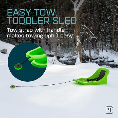 Image showing  Toddler Sled - 3-Point Safety Harness, Sturdy Plastic Snow Sleds for Kids and Infants, 6 Months +, Up to 55 lbs.