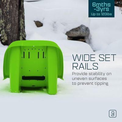 Image showing  Toddler Sled - 3-Point Safety Harness, Sturdy Plastic Snow Sleds for Kids and Infants, 6 Months +, Up to 55 lbs.