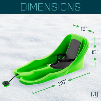 Image showing 5 th Gizmo Riders Toddler Sled - 3-Point Safety Harness, Sturdy Plastic Snow Sleds for Kids and Infants, 6 Months +, Up to 55 lbs.